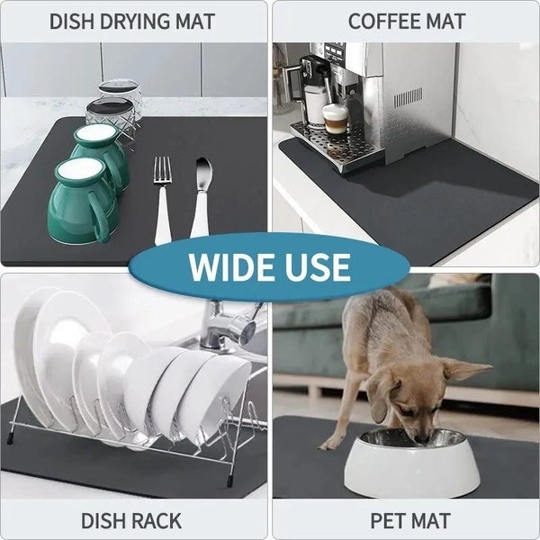 Soft Diatomite Absorbent Kitchen Drying Mat – Quick-Drying & Multi-Purpose Carousel 10