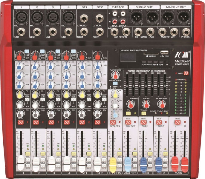 ICM M206-P 6 Channel 500W Powered Mixer (MX21) Carousel 1