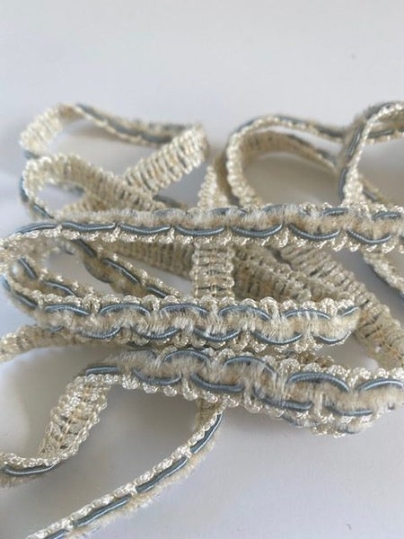 Vintage European Trim – Sky Blue/Ecru Chenille - 2M Carousel 1