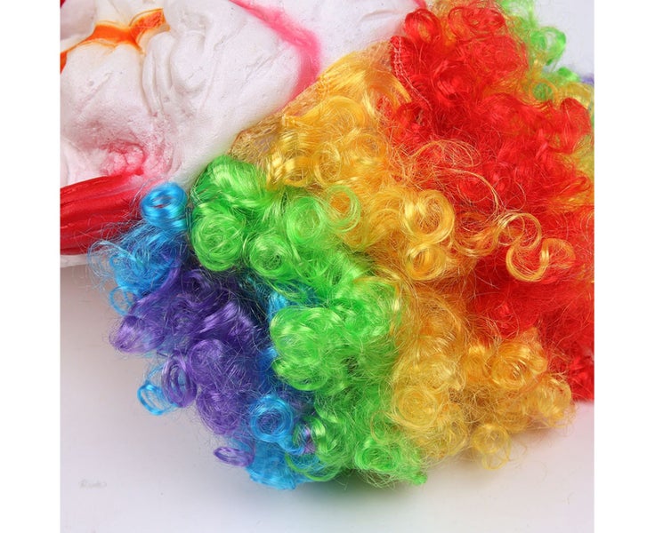 Halloween Clown Masks With Colorful Hair Horror Adult Clown Masks Cost Carousel 6