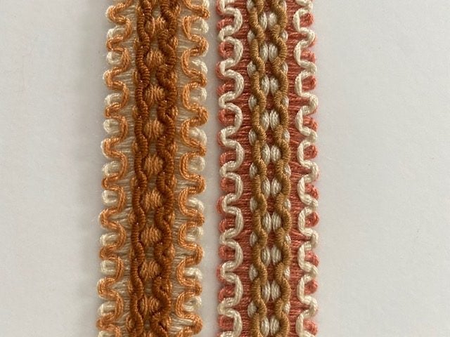 Vintage European Trim - Brown/Caramel/Beige, geometric pattern - 2M Carousel 7