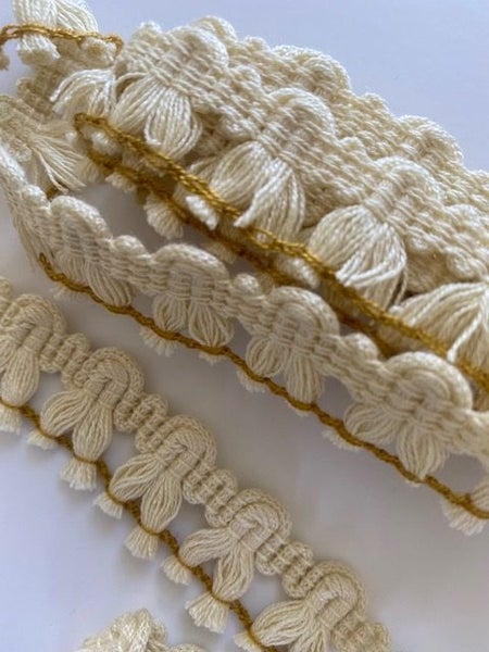 Vintage European Fringe - Cream, ripple pattern - 1.6M Carousel 2