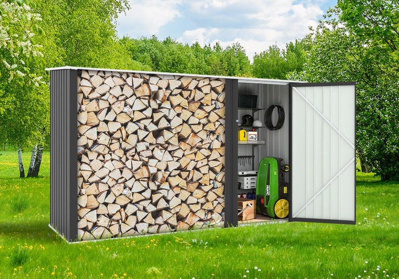 Garden Storage Shed Sheds Outdoor Workshop Garage Tool House Cabin Firewood Rack Carousel 1