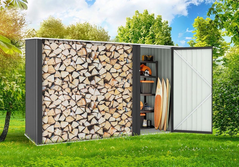 Garden Storage Shed Sheds Outdoor Workshop Garage Tool House Cabin Firewood Rack Carousel 2