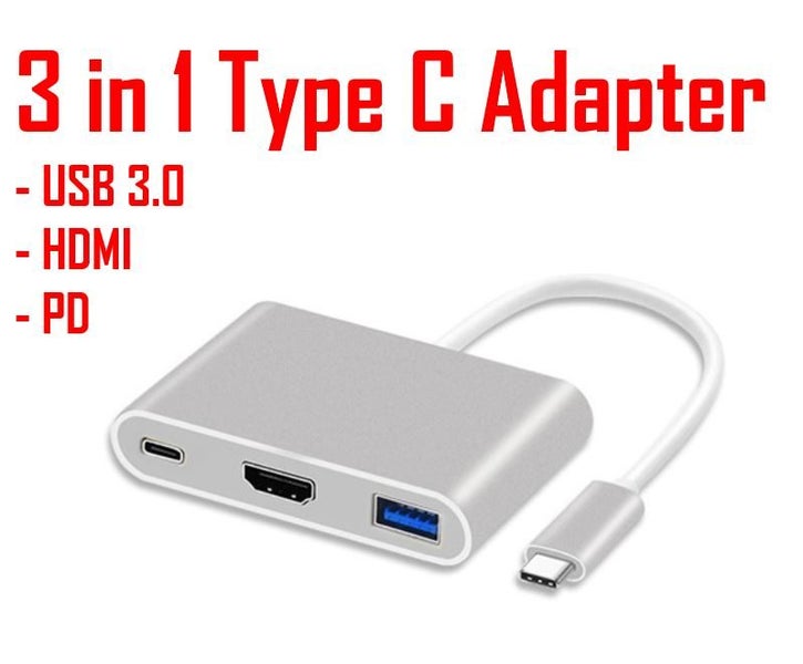 PTN 3 in 1 Hub Type C to HDMI USB 3.0 PD Function Converter Adapter 4K Carousel 1