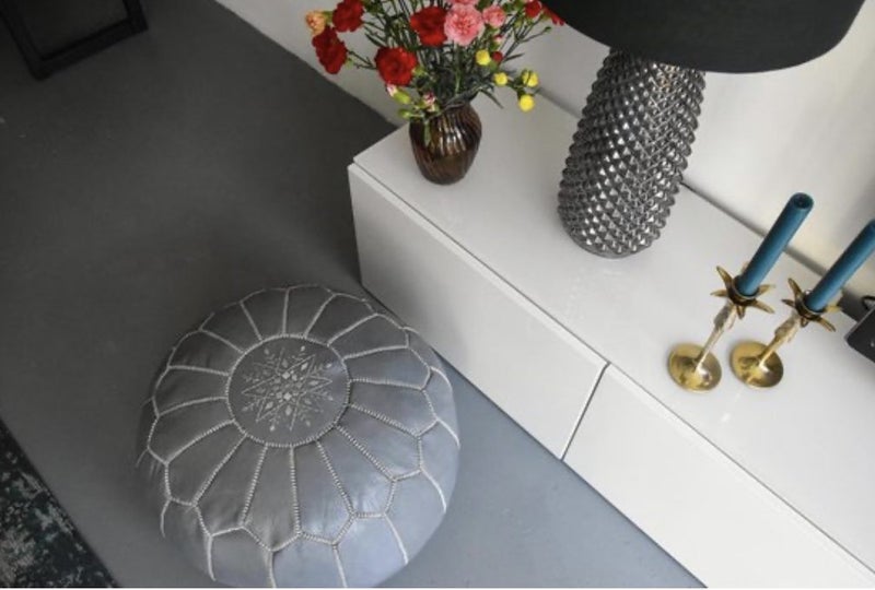 PREMIUM Handcrafted Moroccan Leather Pouf Carousel 3