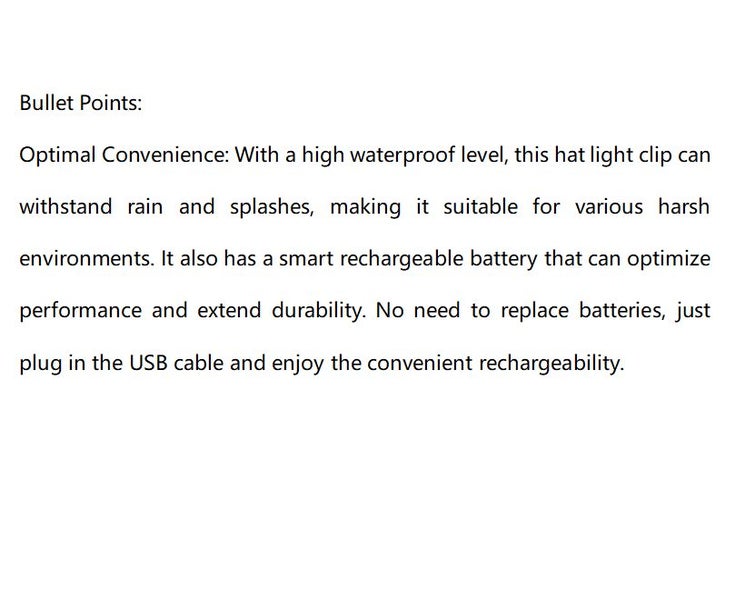 Clip on Hat Light Cap Lights Flashlight USB Rechargeable Hat Brim Lamp for Night Carousel 2