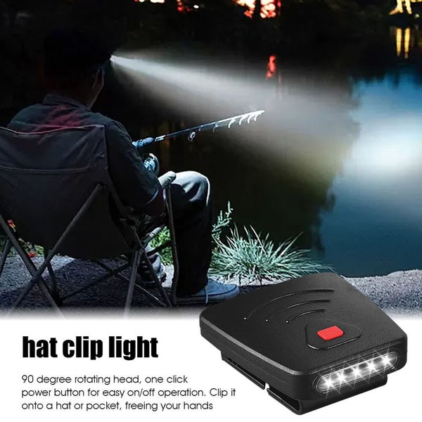 Clip on Hat Light Cap Lights Flashlight USB Rechargeable Hat Brim Lamp for Night Carousel 13