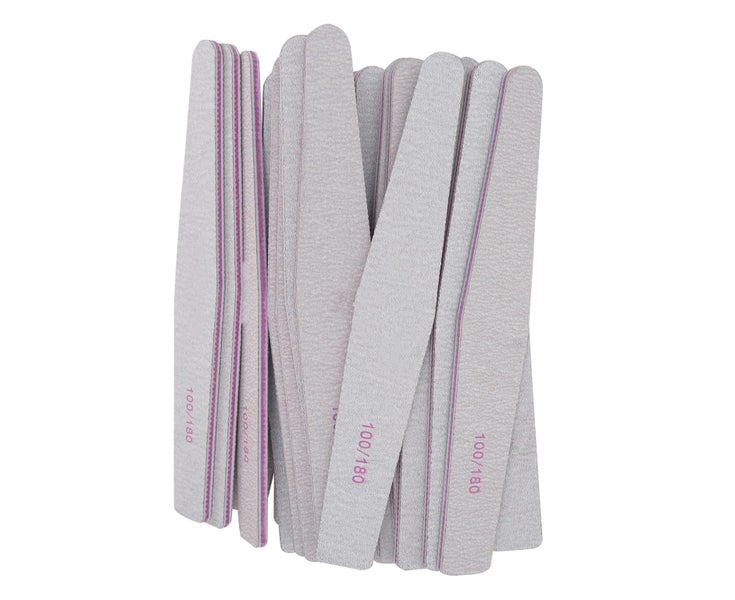25pcs 100/180 Grit Nail Files Double Sided Nail Art Buffering Files fo Carousel 2