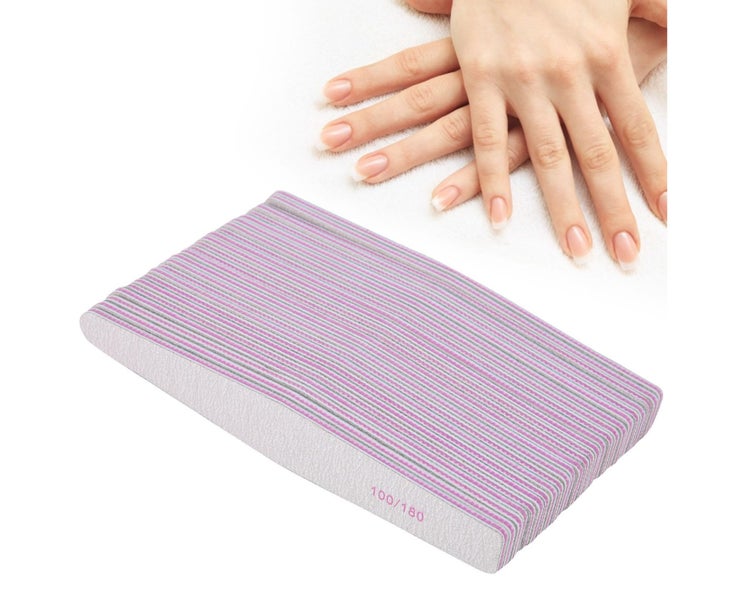 25pcs 100/180 Grit Nail Files Double Sided Nail Art Buffering Files fo Carousel 1