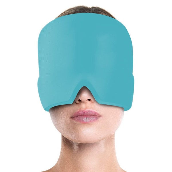 Blue Hot And Cold Therapy Gel Mask Reusable Soothing Facial Head Relief Wrap Co Carousel 1