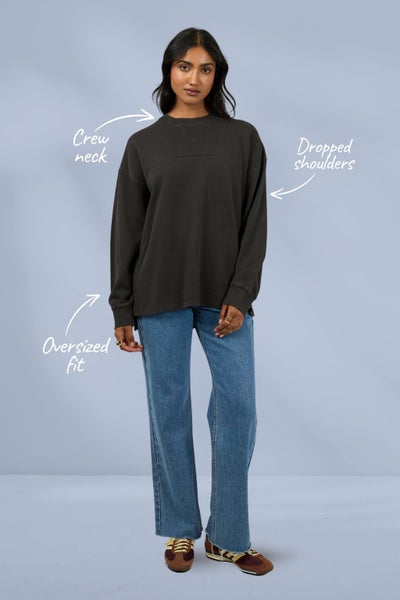 All About Eve AAE Relaxed Crew Washed Black Carousel 2