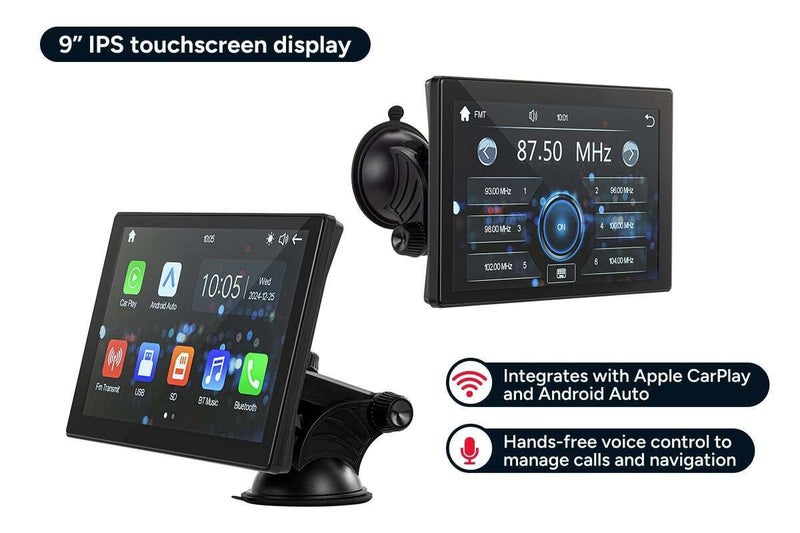 Kogan 9" Touchscreen Car Display with Apple CarPlay and Android Auto Carousel 5