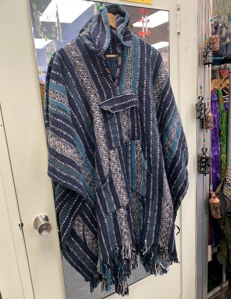 Boho Handcrafted Gheri Hoodie Poncho Carousel 1