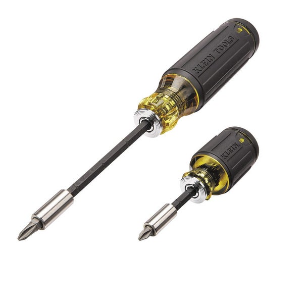 Klein Tools Screwdriver Set Impact Rated Adjustable Length Multi-Bit 2pc Carousel 1