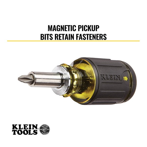 Klein Tools Screwdriver Set Impact Rated Adjustable Length Multi-Bit 2pc Carousel 6