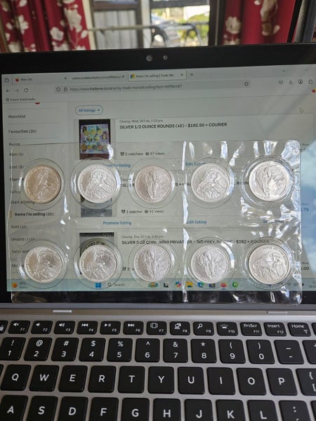 SILVER HALVES x 10 > PAN AMERICAN .999 - $385 + COURIER Carousel 1