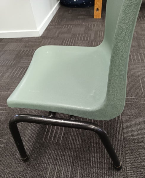 Child's Chair Blue Moulded w/steel frame Carousel 2