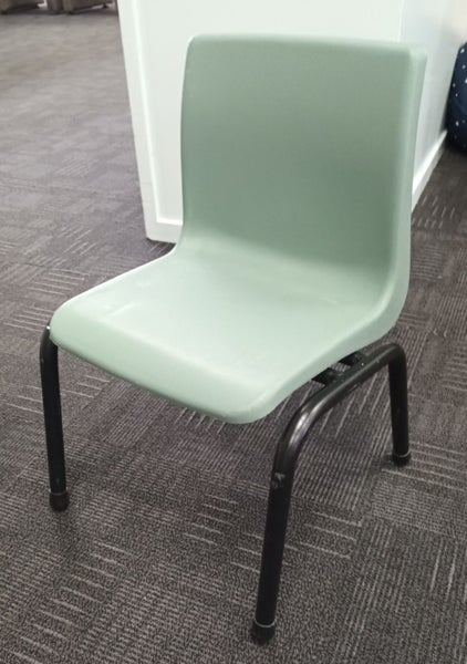 Child's Chair Blue Moulded w/steel frame Carousel 3