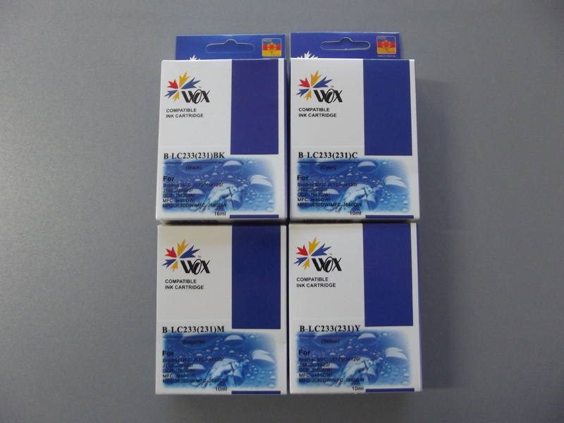 LC233 Ink Cartridges x4(1BK/1C/1M/1Y) Compatible With Brother Printers LC231 Carousel 1
