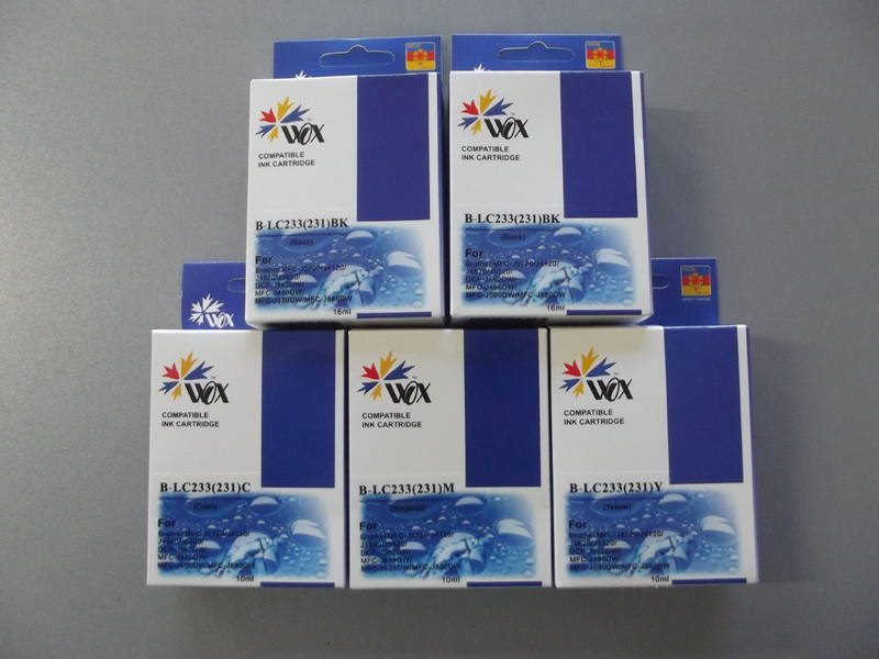 LC233 Ink Cartridges x5(2BK/1C/1M/1Y) Compatible With Brother Printers LC231 Carousel 1