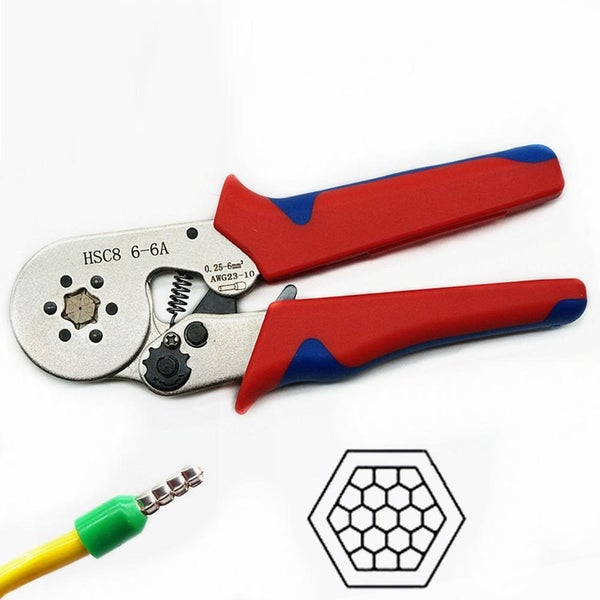 HSC8 6-6 Wire Ferrule Crimper Plier Self Adjusting Carousel 1