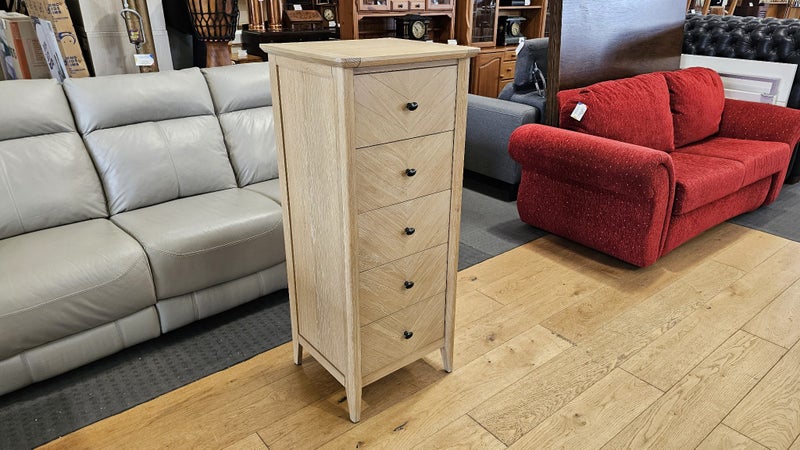 'Hemsly' 5 Drawer Tall Chest With Mirror Carousel 1