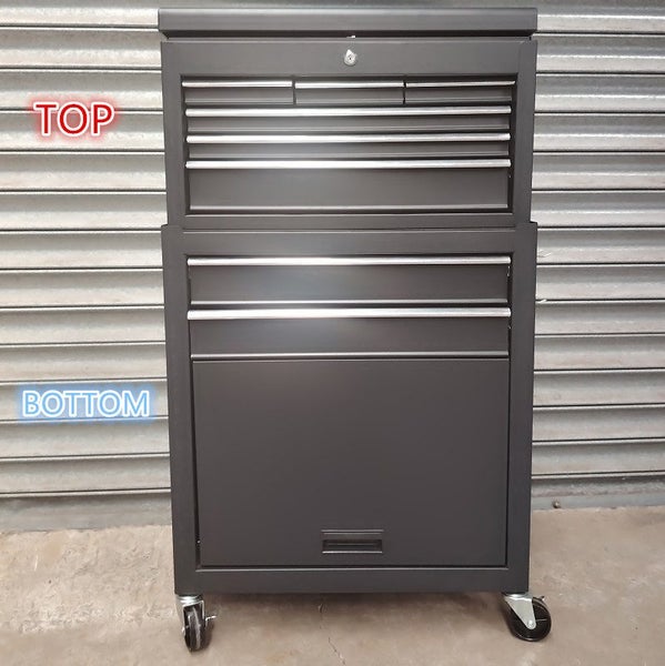 Black Steel Multi-Drawer Storage Lock Box & Wheel Trolley 220 Carousel 8