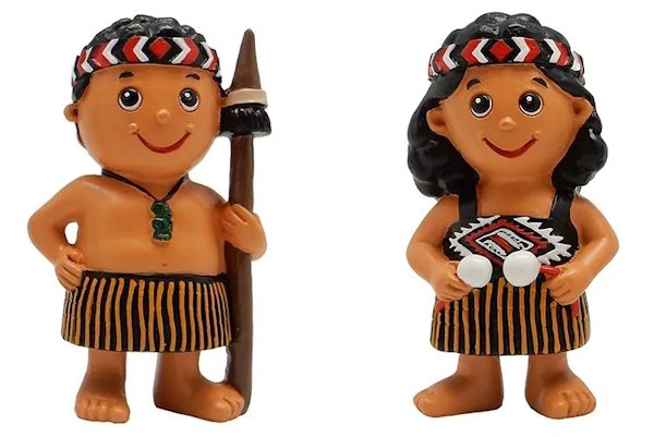 Maori Boy and Girl Figurine Set Carousel 1