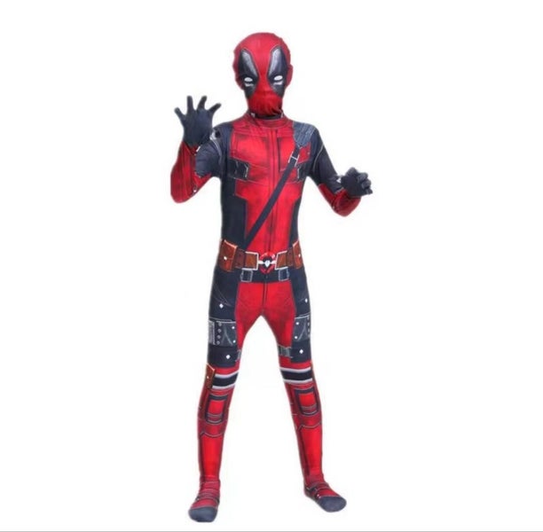 Deadpool Kids Costume + Mask - Latest Design - This is for Small size only Carousel 1