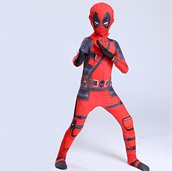 Deadpool Kids Costume + Mask - Latest Design - This is for Small size only Carousel 2