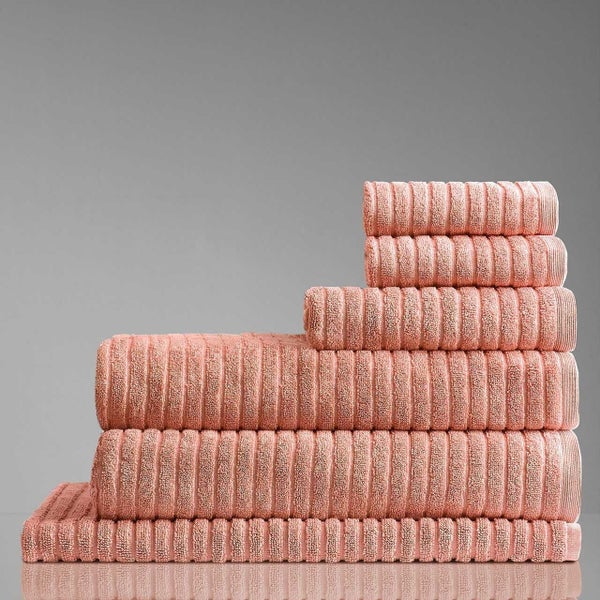 Alessia Cotton Bamboo Rib 6 Piece Towel Set Carousel 2