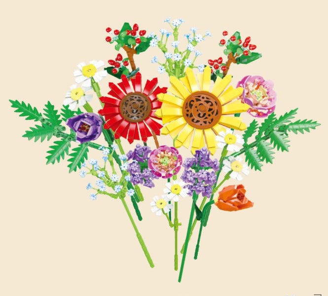 BuildMOC Floral Bouquet – 976-Piece DIY Building Set lego compatible | Ages 8+ Carousel 4