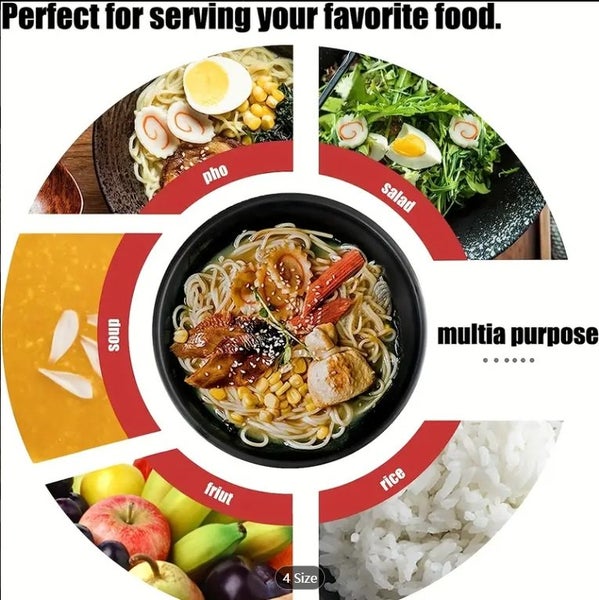 Japanese Miso Bowls Udon Bowls Ramen Noodle Bowls Asian Noodl #DC204 Carousel 2