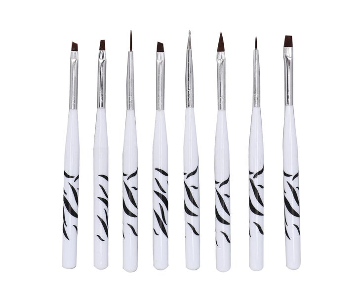 8pcs Nail Art Brush Set Professional Home Nail Salon Nail Painting Dra Carousel 1