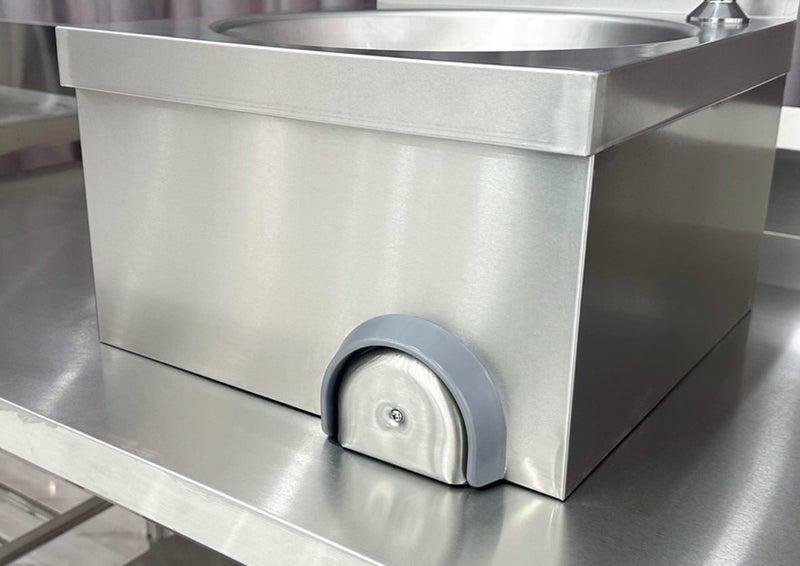 Wall Mounted Stainless Steel Sink Hotel Equipments Knee operate Hand Wash Sink Carousel 2