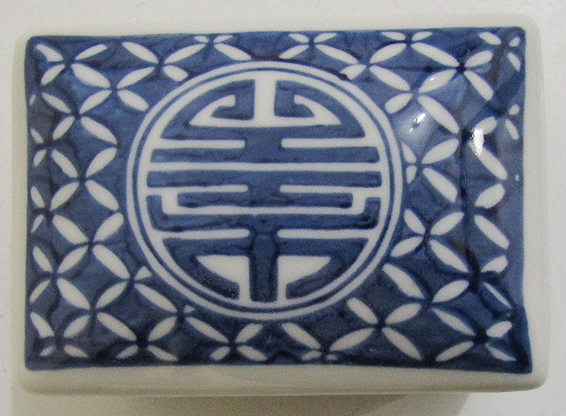 Blue and white ceramic trinket box, ideal for candle makers Carousel 2