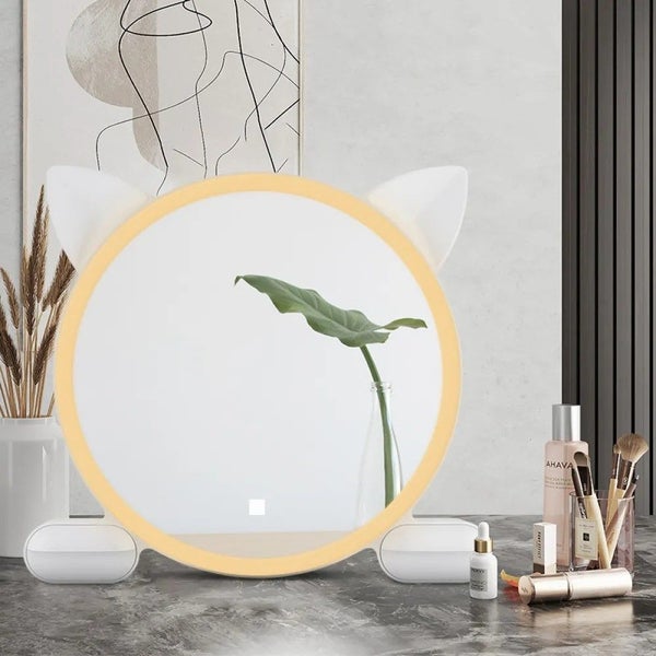 Tabletop LED Mirror Makeup Mirror Carousel 1