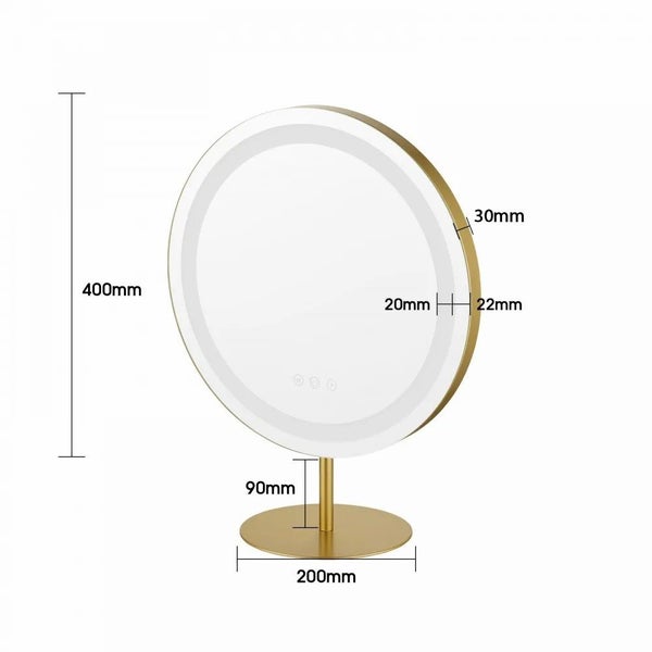 LED Mirror Makeup Mirror 400mm Carousel 13