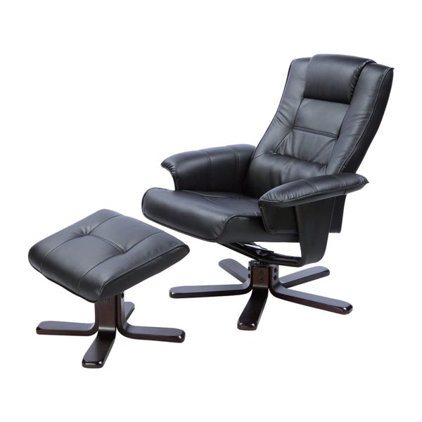 PU Leather Massage Chair Recliner Ottoman Lounge Remote Carousel 2