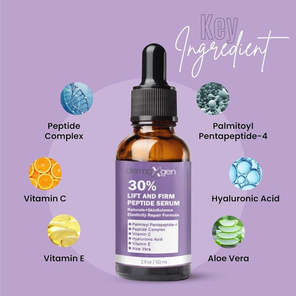 Lift And Firm - 30% Peptide Serum, Matrixyl 3000, Vitamin C & E + Hyaluron 60ML62863859872897111