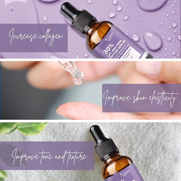 Lift And Firm - 30% Peptide Serum, Matrixyl 3000, Vitamin C & E + Hyaluron 60ML62863859872897114