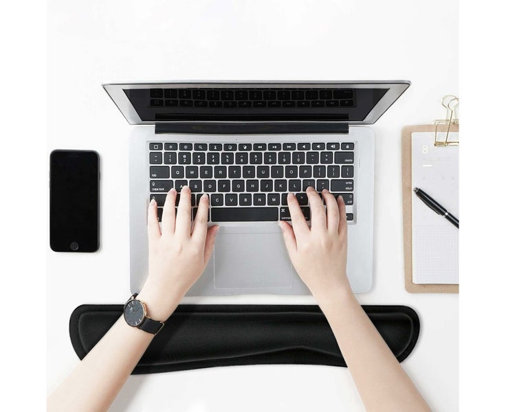 2 Pack, Black Wrist Rest, Wrist Pad for Keyboard, Memory Foam Computer Carousel 2