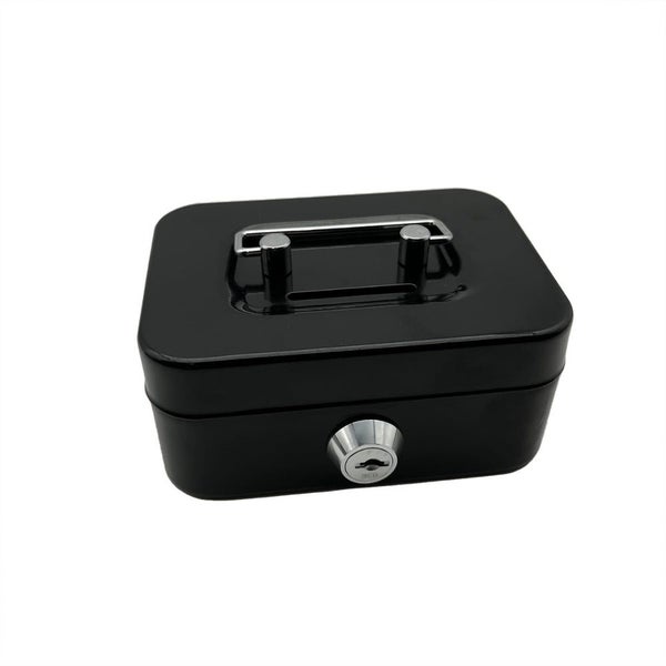 Elosung 2Pcs Black Mini Lockable Cash Box With Handle Secure Money Storage Stora Carousel 1