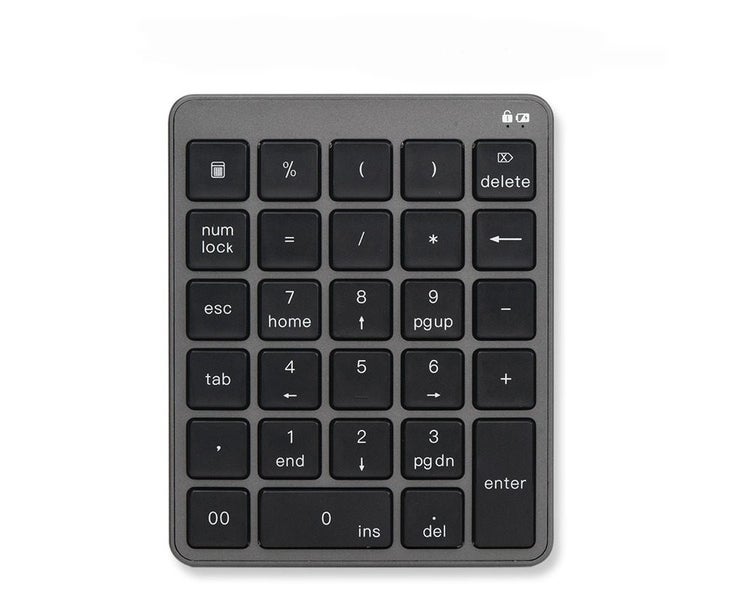 Aluminium Alloy 28 Keys Bluetooth Numeric Keyboard Portable Keypad Wit Carousel 1