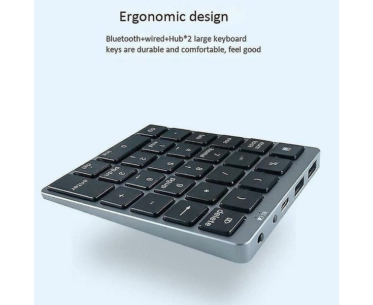 Aluminium Alloy 28 Keys Bluetooth Numeric Keyboard Portable Keypad Wit Carousel 5