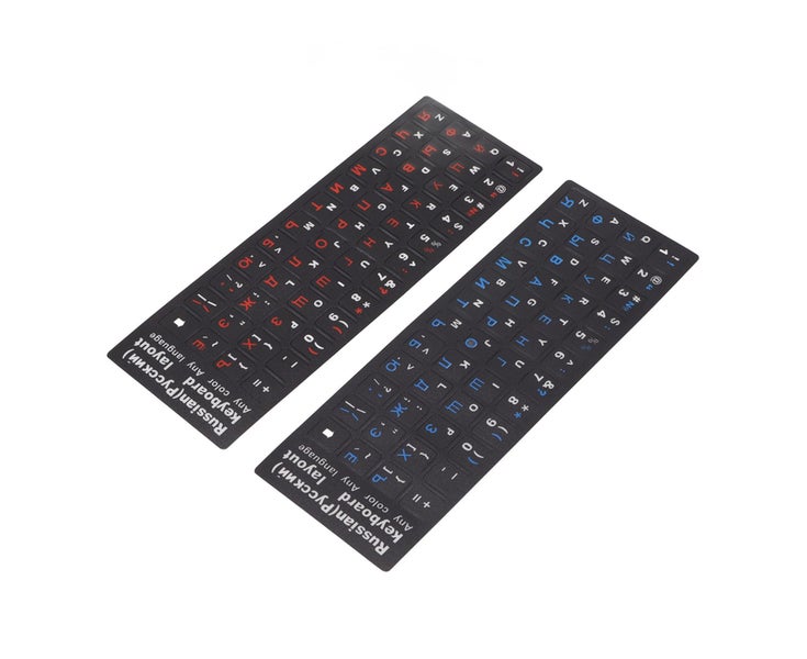 2Pcs Russian Keyboard Stickers Unique Coating Waterproof Dustproof Rus Carousel 8