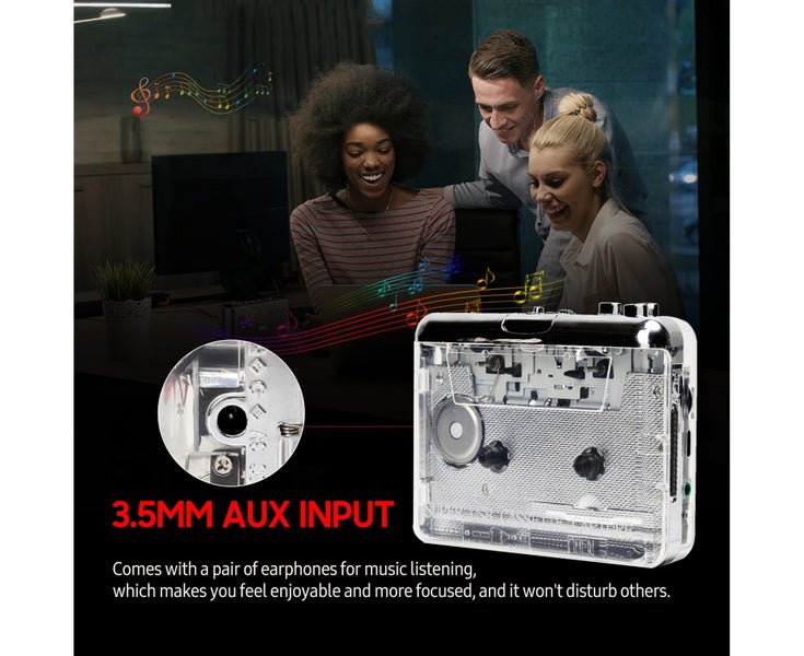 TONIVENT TON010 Transparent Cassette to MP3 Player Portable Stereo T Carousel 6