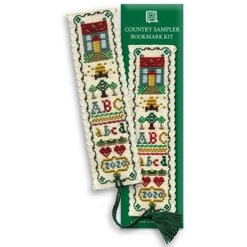 Textile Heritage Bookmark Cross Stitch Kit - Country Sampler Carousel 1