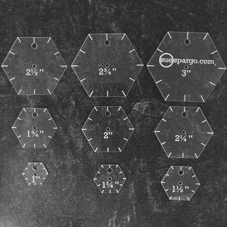 Sue Spargo Creative Stitching Tools - Easy Template Set Hexagon Carousel 1